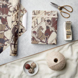 Papier Cadeau Bataille d'Hastings - Chevaliers normands