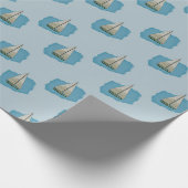 Papier Cadeau Bateau à voile (Coin)