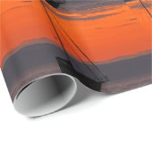 Papier Cadeau Bateau à voile et ciel d'Orange Sunset (Coin rond)