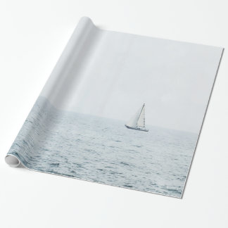 Papier Cadeau Bateau à voile sur le Misty Blue Ocean Sail