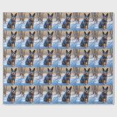 Papier Cadeau Bateau Australien Laisser neiger Noël (Plat)