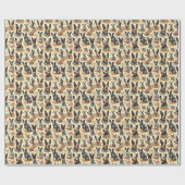 Papier Cadeau Bateau australien vintage sans joint (Plat)