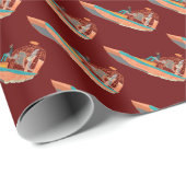 Papier Cadeau Bateau de marais (Coin rond)