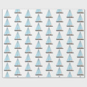 Papier Cadeau Bateau De Voilier De Luxe (Plat)