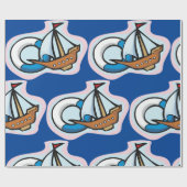 Papier Cadeau Bateau jouet (Plat)