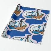 Papier Cadeau Bateau jouet (Déroulé)