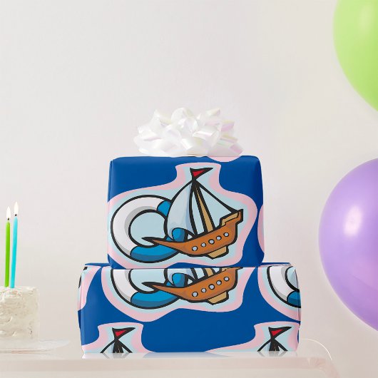 Papier Cadeau Bateau jouet