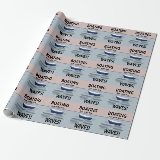 Papier Cadeau Bateau Navigation Voilier  (Déroulé)