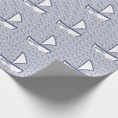 Papier Cadeau Bateau sur Waves Wrapper Paper (Coin)