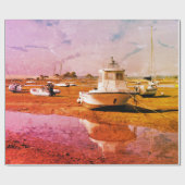 Papier Cadeau Bateaux à Casquette-Ferret en France (Plat)