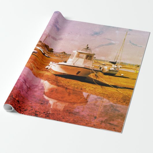 Papier Cadeau Bateaux à Casquette-Ferret en France (Déroulé)