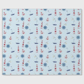 Papier Cadeau Bateaux à voile Phare nautique Bateaux à voile Océ (Plat)