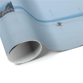 Papier Cadeau Bateaux à voile sur papier de tissu fluvial (Coin rond)