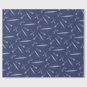 Papier Cadeau Bateaux d'aviron et aviron, Cool (Plat)