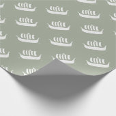 Papier Cadeau Bateaux de Viking avec la couleur faite sur (Coin)
