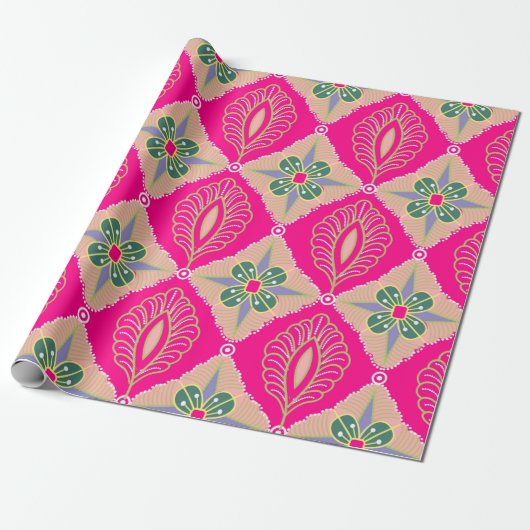 Papier Cadeau batik bantul de différentes couleurs, Batik est un (Déroulé)
