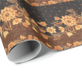 Papier Cadeau Batik indonésien beauté (Coin rond)
