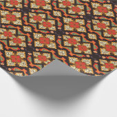 Papier Cadeau Batik indonésien : motif de la faune de la flore. (Coin)