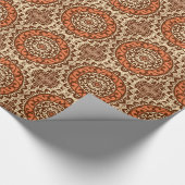 Papier Cadeau Batik, rouille et brun du sud-ouest de mandala de (Coin)