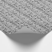 Papier Cadeau Batik Tribal - nuances de gris (Coin)