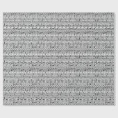 Papier Cadeau Batik Tribal - nuances de gris (Plat)