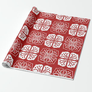 Papier Cadeau Batik vintage indonésien design typique, combinati