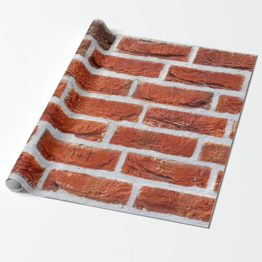 Papier Cadeau Bâtiment arrière - plan mur en briques (Déroulé)