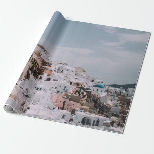 PAPIER CADEAU BÂTIMENT BLANC ET BROWN