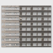 Papier Cadeau Bâtiment commercial Brown (Plat)