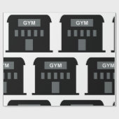 Papier Cadeau Bâtiment de gym (Plat)
