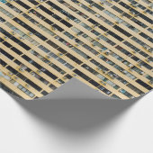 Papier Cadeau Bâtiment en béton Brown et blanc (Coin)