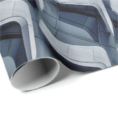 Papier Cadeau Bâtiment en hauteur gris (Coin rond)