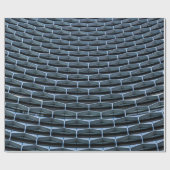 Papier Cadeau Bâtiment gris sous ciel bleu clair (Plat)