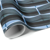 Papier Cadeau Bâtiment gris sous ciel bleu clair (Coin rond)