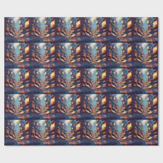 Papier Cadeau Bâtiments (Plat)