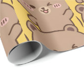 Papier Cadeau "Bato Bato" Honey Bear (Coin rond)