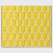 Papier Cadeau Bâton à crème glacée citron (Plat)