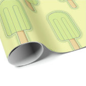 Papier Cadeau Bâton de crème glacée de chaux (Coin rond)