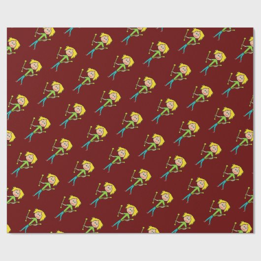 Papier Cadeau Baton Twirling (Plat)