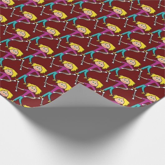 Papier Cadeau Baton Twirling (Coin)