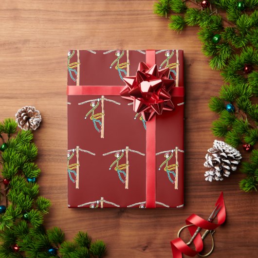 Papier Cadeau Bâtonnet d'agent de ligne (Cadeau de vacances)