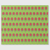 Papier Cadeau Bâtonnet de glace à la pastèque (Plat)