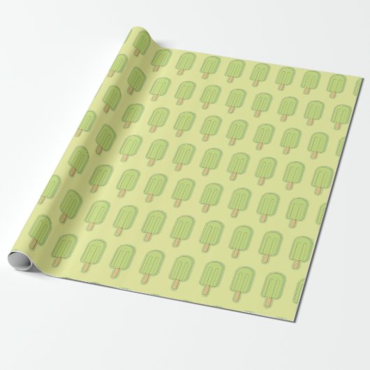 Papier Cadeau Bâtonnet de glace au citron (Déroulé)