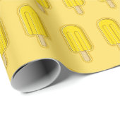 Papier Cadeau Bâtonnet de glace au citron (Coin rond)