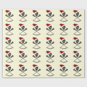 Papier Cadeau Bâtons de crosse de Noël (Plat)