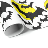PAPIER CADEAU BATS (Coin rond)
