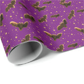 Papier Cadeau Bats et miettes à biscuits (Coin rond)