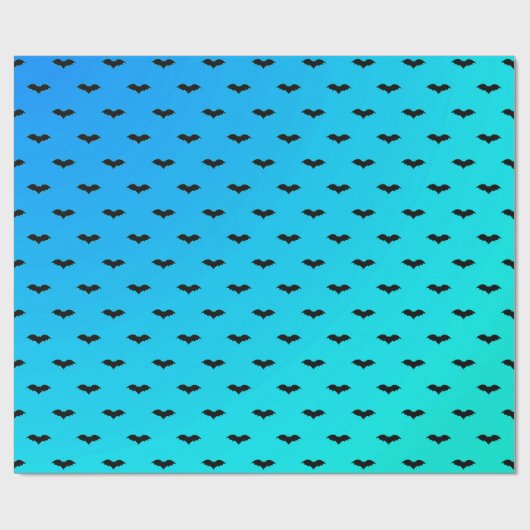 Papier Cadeau Bats minuscules bleu (Plat)