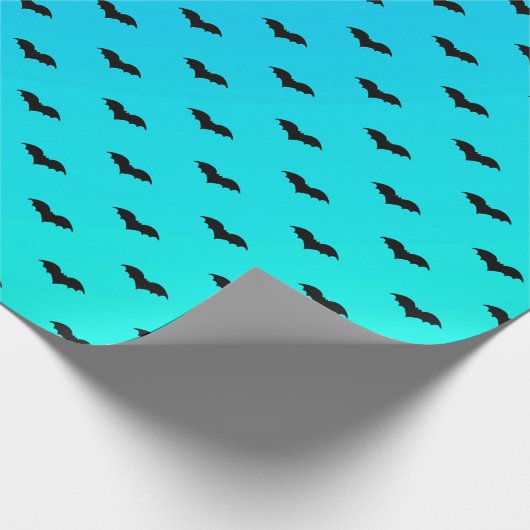 Papier Cadeau Bats minuscules bleu (Coin)