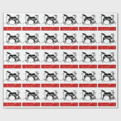 Papier Cadeau Battement du coeur d'un batteur (Plat)